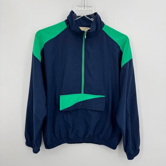 VTG Quantum jacket women's 10 windbreaker pullover mock neck 1/2 zip pocket 80's - Picture 11 of 11